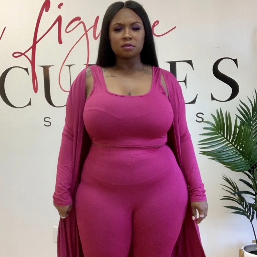 3 piece tank, pants, and cardigan set. Brand new
